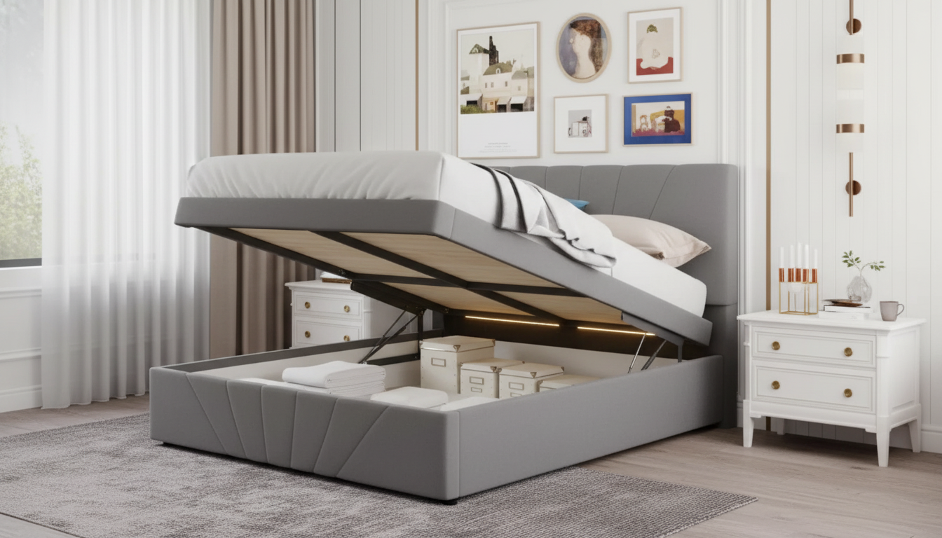 Lift-Up Storage Platform Bed: Minimalist Bedroom Guide