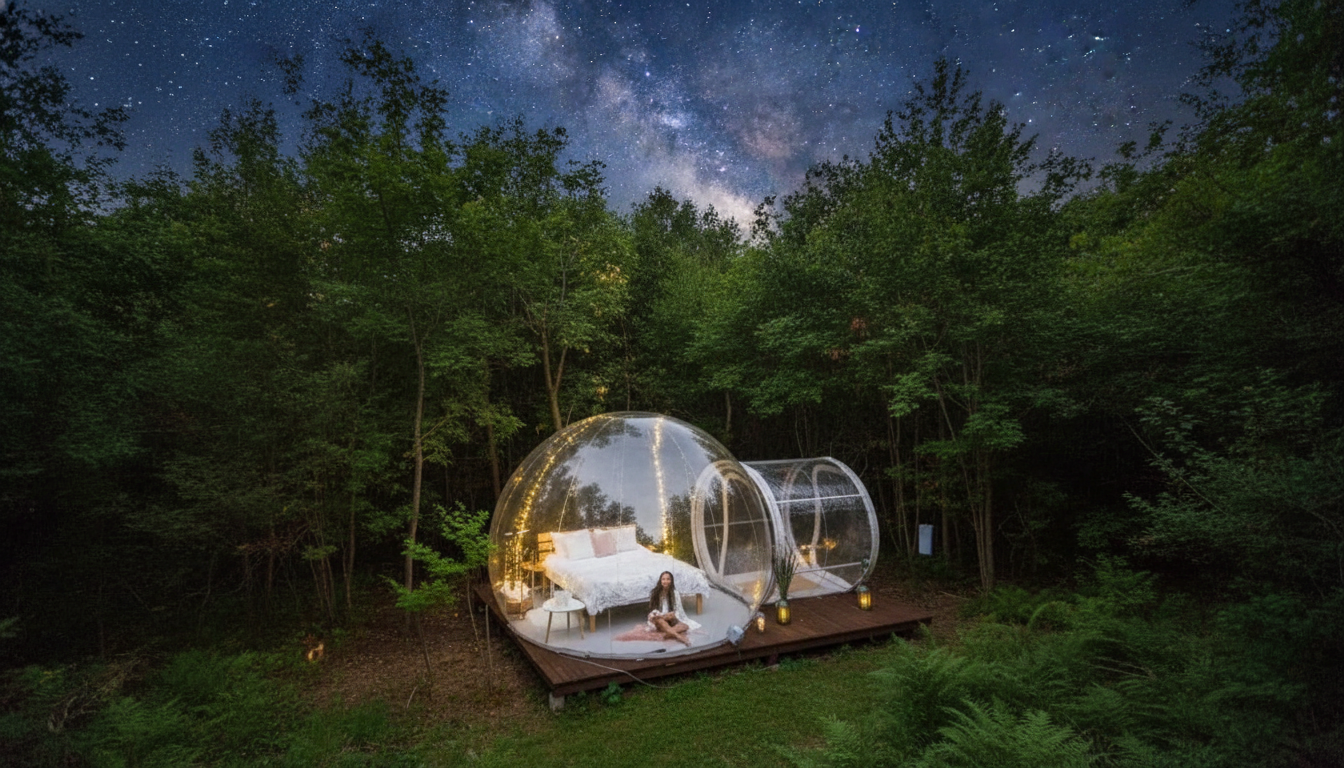 Sleep Under the Stars in a Luxury Inflatable Bubble Tent